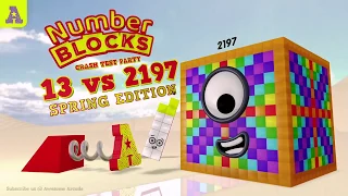 Numberblocks 2197 CUBE | Unlucky Numberblock 13 with a GIANT SPRING | numberblock funny AnnaKolvel