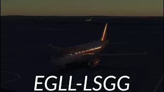 Infinite flight global EGLL to LSGG Easyjet airbus a319-100