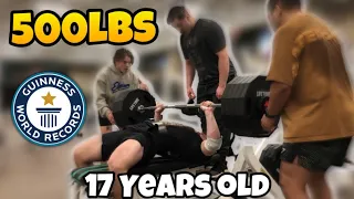 500lbs Bench Press at 17 Years Old!