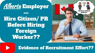 What Counts as Alberta Employer's Evidence of Recruitment Effort