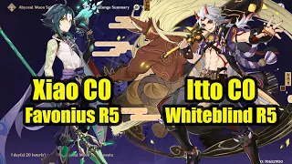 Itto C0 Whiteblind R5 & Xiao C0 Favonius R5 spiral abyss floor 12 genshin impact