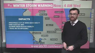 1st major storm of season hitting Northern California with rain, snow | Storm Watch