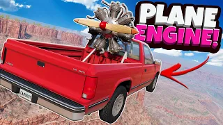 I Put a PLANE ENGINE on a Truck to Escape the Police (BeamNG Drive Mods)