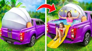 Construire Une Pièce Secrète Dans Un Pick-Up ! Riche VS Fauché – Partie 3!