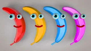 Colorful Banana Animation - Kids Songs  Kids Color Learning Animation | Vatadot Animation
