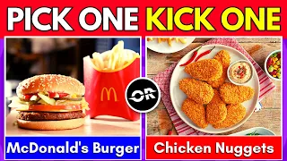 Pick One Kick One:- Junk Food Edition 🍟🍔 | Food Challenge | Guessers
