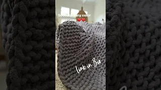 HOW TO HAND KNIT | Super Chunky Blanket Tutorials!! #crochet #handknitting