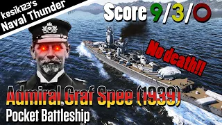 [War Thunder Naval] Pocket Battleship｜Admiral Graf Spee（1939）｜Deutschland Class Heavy Cruiser｜2K QHD