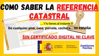 🔊👌Como buscar la REFERENCIA CATASTRAL de mi casa ** o CUALQUIER INMUEBLE de España**