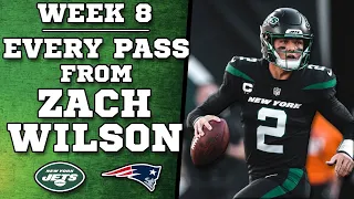 Zach Wilson Highlights - Week 8 - Every Pass vs Patriots