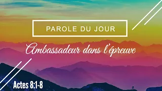 406 - Parole du jour : ambassadeur dans l'épreuve - Actes 8:1-8