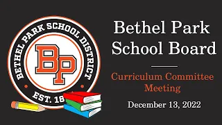 BPSD Live School Board Curriculum Committee Meeting: December 13, 2022 (5 PM)