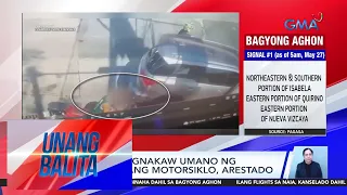 Lalaking nagnakaw umano ng nakaparadang motorsiklo, arestado | Unang Balita