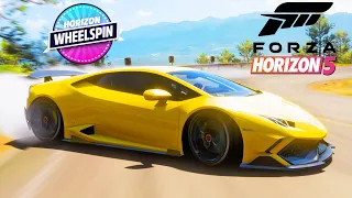 My Lamborghini Huracan Build + Horizon Wheelspin!! (Forza Horizon 5)