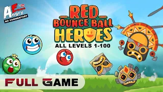 🔴Red Bounce Ball Heroes (Super Ball Adventure) - FULL GAME (all levels 1-100) / Android Gameplay