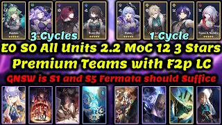 F2P E0S0 All Units Premium DoT and FUA Teams in 2.2 MoC 12 3* (3+1 Cycles) | Honkai: Star Rail