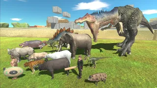 Escape from MUTANT SPINO-REX (S-REX) - Animal Revolt Battle Simulator Escape from Monster