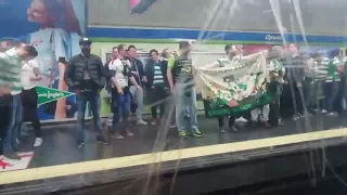 Sporting fans in Madrid Metro 05/04/2018