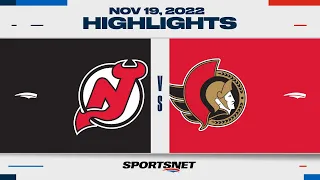 NHL Highlights | Devils vs. Senators - November 19, 2022