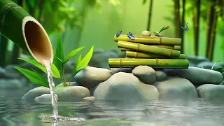 Bamboo Water Fountain l Relaxing Piano Music 🎹 Relaxing Music for Sleeping and Dreaming, Spa Music