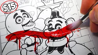 HORROR Artist vs $15 Five Nights at Freddy's Colouring Book (FNAF) ✍️