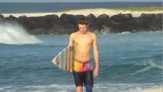 Angus Scotney surfing Barbados