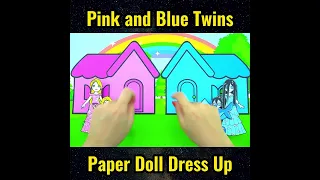 Pink or Blue??? | Paper Doll Dress Up #shorts #diycrafts #papercraft