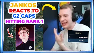 Jankos Reacts to G2 CAPS Hitting RANK 1 in SoloQ 👀