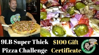 SUPER THICK 9LB Slice of Vegas Pizza Challenge $100 Gift Card