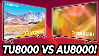 Samsung TU8000 VS Samsung AU8000 4K TV Comparison