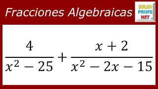 ADDITION OF ALGEBRAIC FRACTIONS - Exercise 2