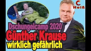 Dschungelcamp 2020 am ersten Tag. Günther Krause wurde in einem Krankenhaus gerettet.