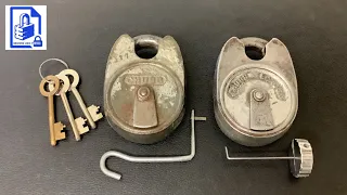 427.Vintage 1969 Chubb Battleship picked open & closed. How do you make a key for this old padlock?