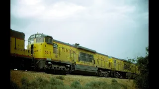 Union Pacific Freight Trains Cajon Pass, Color, Sound 1970's Nick Muff