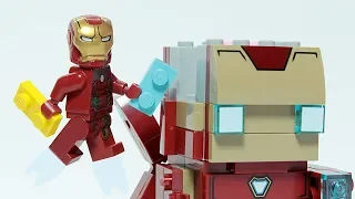 Lego Iron Man Brick Building Brick Headz Avengers Superhero Animation