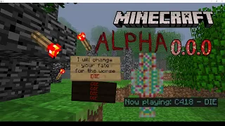 Minecraft Alpha 0.0.0 страшная версия оказалась дружелюбной...😳