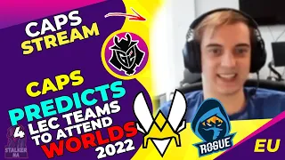 G2 Caps Predicts 4 LEC Teams to Worlds 2022 🤔