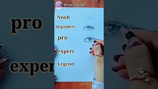 Noob Vs beginners Vs pro Vs expert Vs Legend | Which one is your favourite? Eye drawing | #shorts