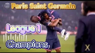 PSG celebrations after winning league 1