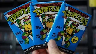 Let's eat 27 year old gum! Unboxing TMNT trading cards from 1990 and eating the gum inside