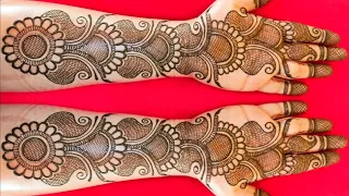 करवाचौथ स्पेशल मेहँदी डिज़ाइन |VERY BEAUTIFUL LATEST FLORAL ARABIC HENNA MEHNDI DESIGN FOR FRONT HAND