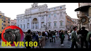 TREVI FOUNTAIN watching the scammers as I wait for sunset ROME ITALY 8K 4K VR180 3D Travel Videos