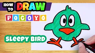 How to Draw Pocoyo Sleepy Bird Step by Step