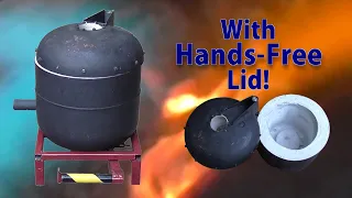 New crucible furnace design - hands-free lid.