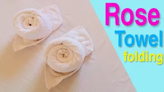 Rose towel folding #tutorial