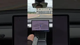 🥲roundabout fail🛑 #shorts  #elonmusk  #fsd #fsdbeta #autopilot #magic #Tesla #cybertruck