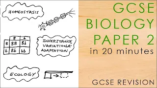 All of BIOLOGY PAPER 2 in 20 mins - GCSE Science Revision Mindmap 9-1 AQA