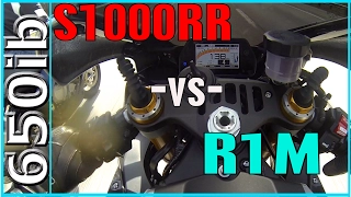 Yamaha R1M vs HayaBusa & 2016 BMW S1000RR  | SMACKDOWN!!!