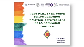 Foro de los derechos político-electorales de la población LGBTTTI+ - 14/07/22 - TEPJF