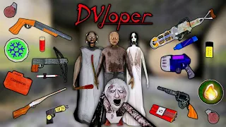 All DVloper Official And Unofficial Games All Weapons | Granny All Chapters 1-5 And Slendrina Games